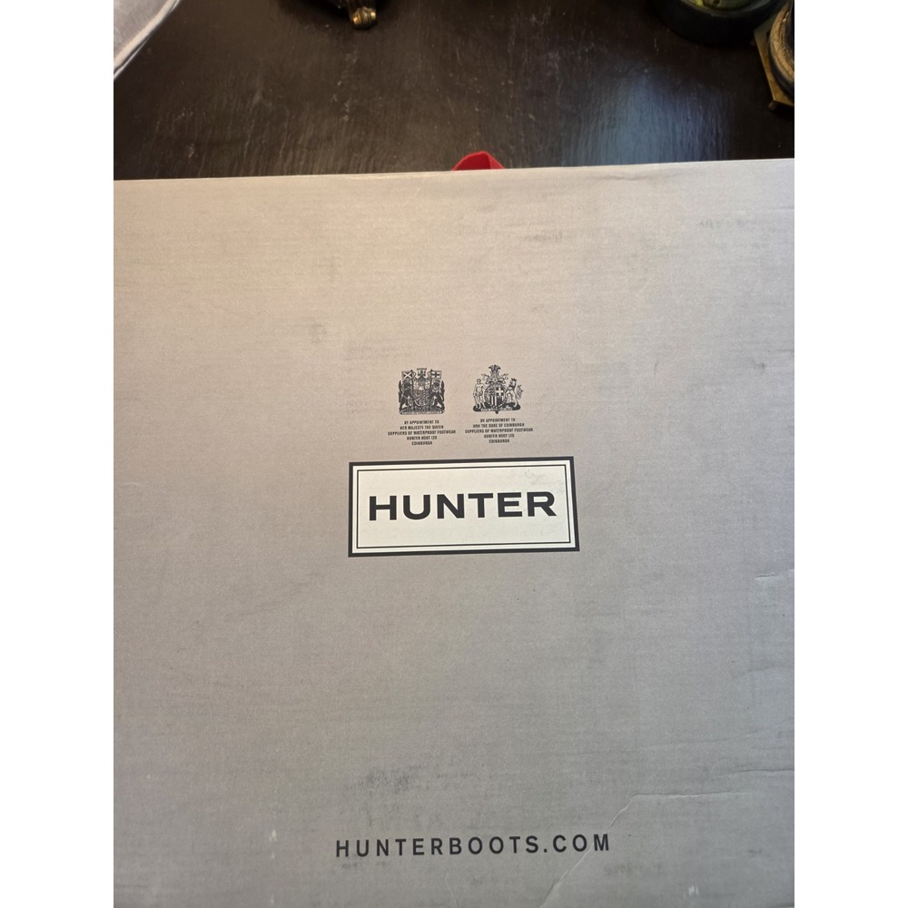 Hunter Org Wms Tall Rain Boots Melody Back Ad Gloss Rubber WP Wellies 9 NEW $190 - Picture 9 of 14